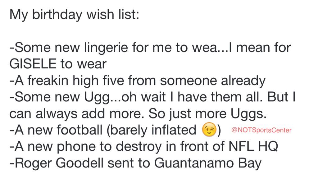 Brady Wish List